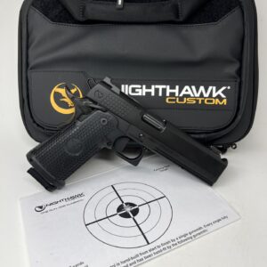 New NIGHTHAWK CUSTOM TACTICAL READY SERIES (TRS) COMPENSATED IOS (Interchangeable Optic System) BLACKOUT - FLUTED MATCH GRADE DOUBLE STACK - 9MM
