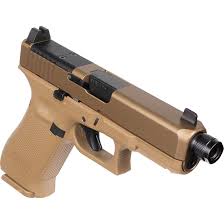 New GLOCK 19XVMOS 9MM - 4.52'' THREADED BARREL - ONE 17-RD & TWO 19-RD MAGS - COYOTE BROWN