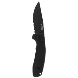 New SOG Knives SOG-TAC AU Automatic Knife Black (3.43" Black Partially Serrated)