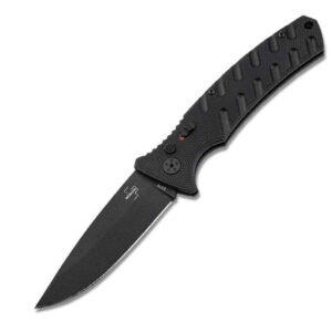 New Boker Plus Large Strike Grivory Drop Point Automatic Knife Black (3.62" Black Blade)