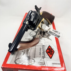 New PIETTA FRONTIER U.S. MARSHAL - CCH/B + WALNUT GRIPS w/BRASS BRACKSTRAP & TRIGGER GUARD - 357M + 9MM CYLINDER - 4.75” - 4 CLICKS